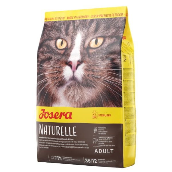 1655468685_josera-naturelle-sterilised-bezgraudu-sausa-bariba-sterilizetiem-kakiem-10kg Josera Naturelle Sterilised беззерновой сухой корм для стерилизованных кошек с форелью и чечевицей, 10 кг — изображение 1
