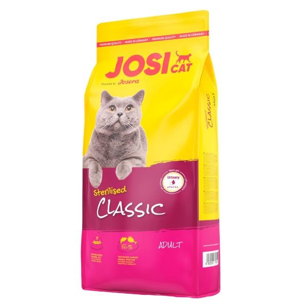 1655709363_josera-josicat-classic-sterilised-sausa-bariba-sterilizetiem-kakiem-ar-lasi-10kg Josera JosiCat Classic Sterilised сухой корм для стерилизованных кошек с лососем, 650 г — изображение 1