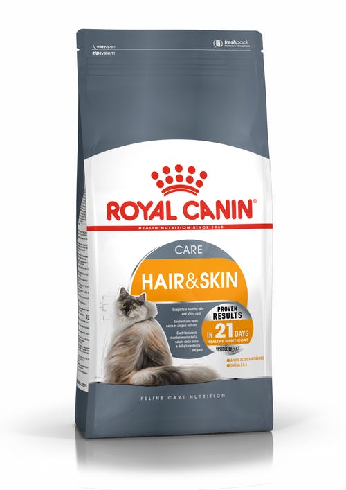 1646390665_royal-canin-fcn-hairskin-care-sausa-kaku-bariba-400g-spalvai-un-adai Royal Canin FCN Hair & Skin Care сухой корм для взрослых кошек для здоровья кожи и шерсти, 400 г — изображение 1